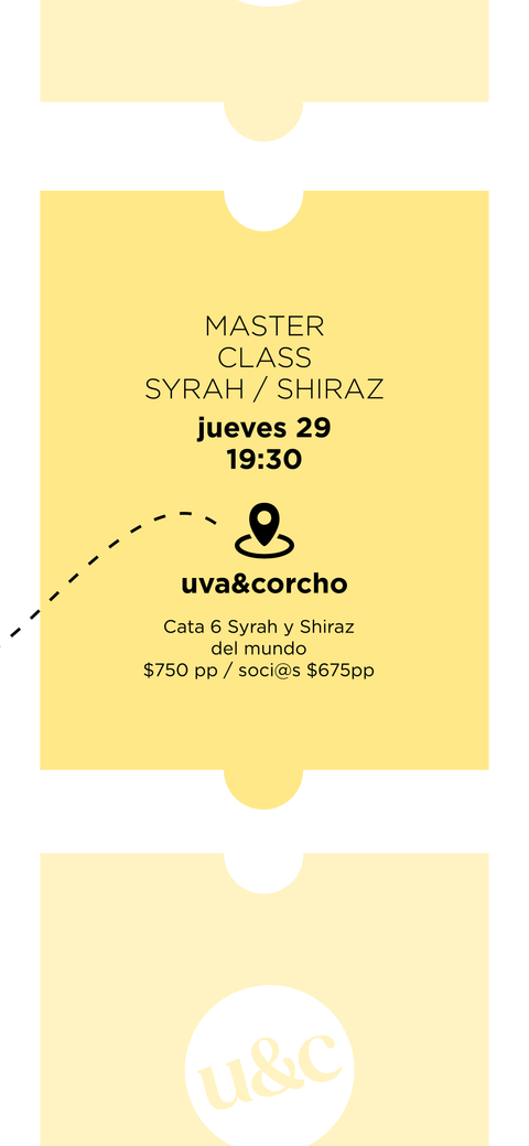 Masterclass Syrah/Shiraz Jueves 29 de Mayo